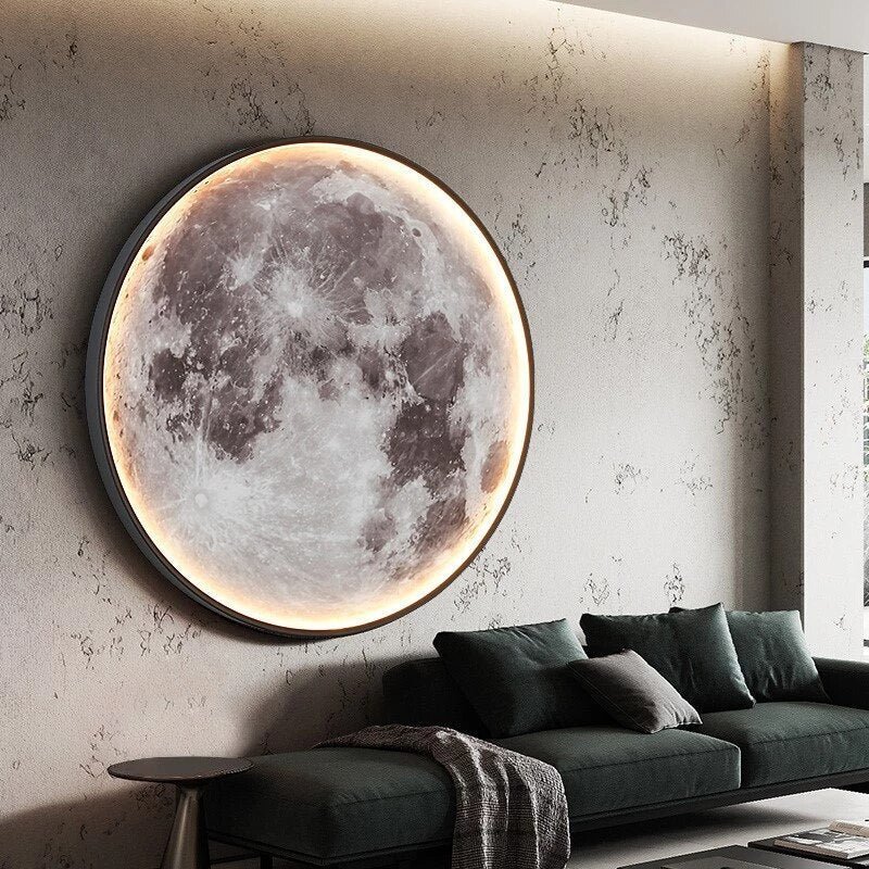 LED Moon Wall Lamp for Modern Home & Bedroom Decor
