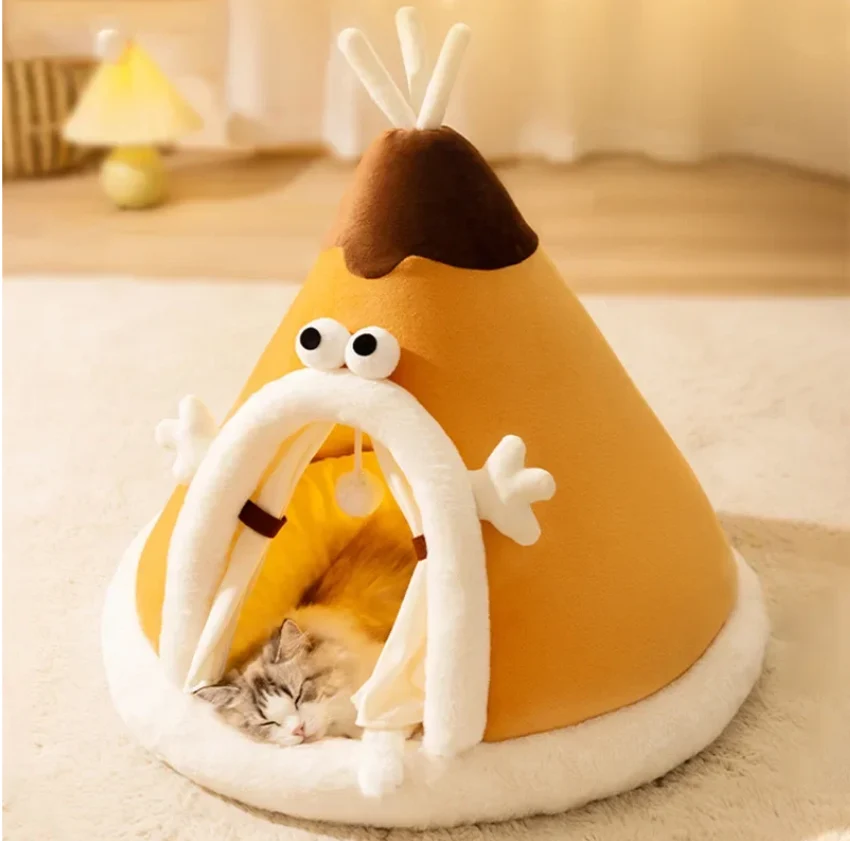 Cozy Plush Cat Hideaway Tent for Feline Comfort