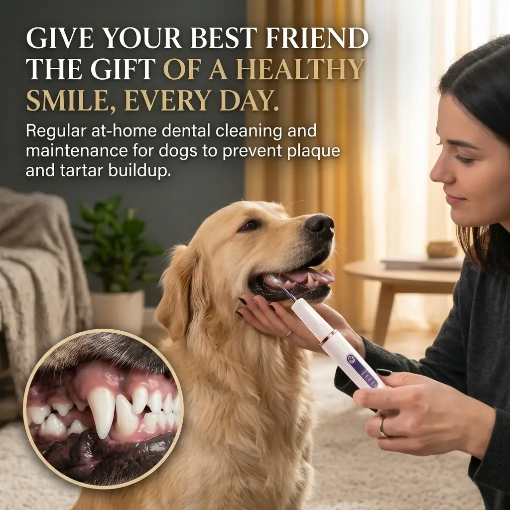 Pet Ultrasonic Dental Scaler in use