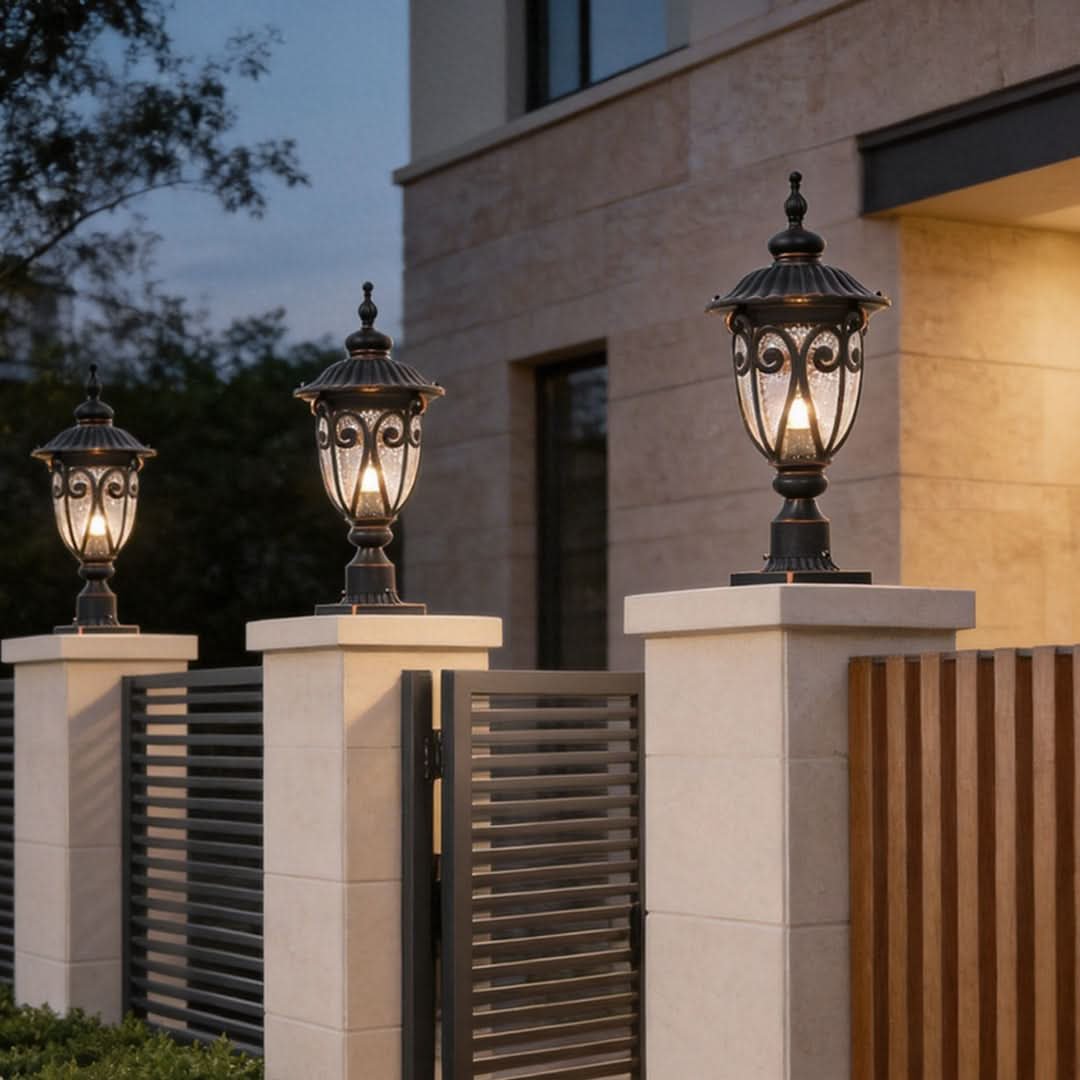 VINTOR – Retro Outdoor Pillar Light for Weatherproof Garden Glow
