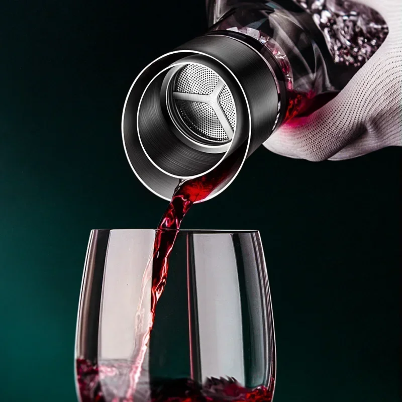 Modern glass wine decanter