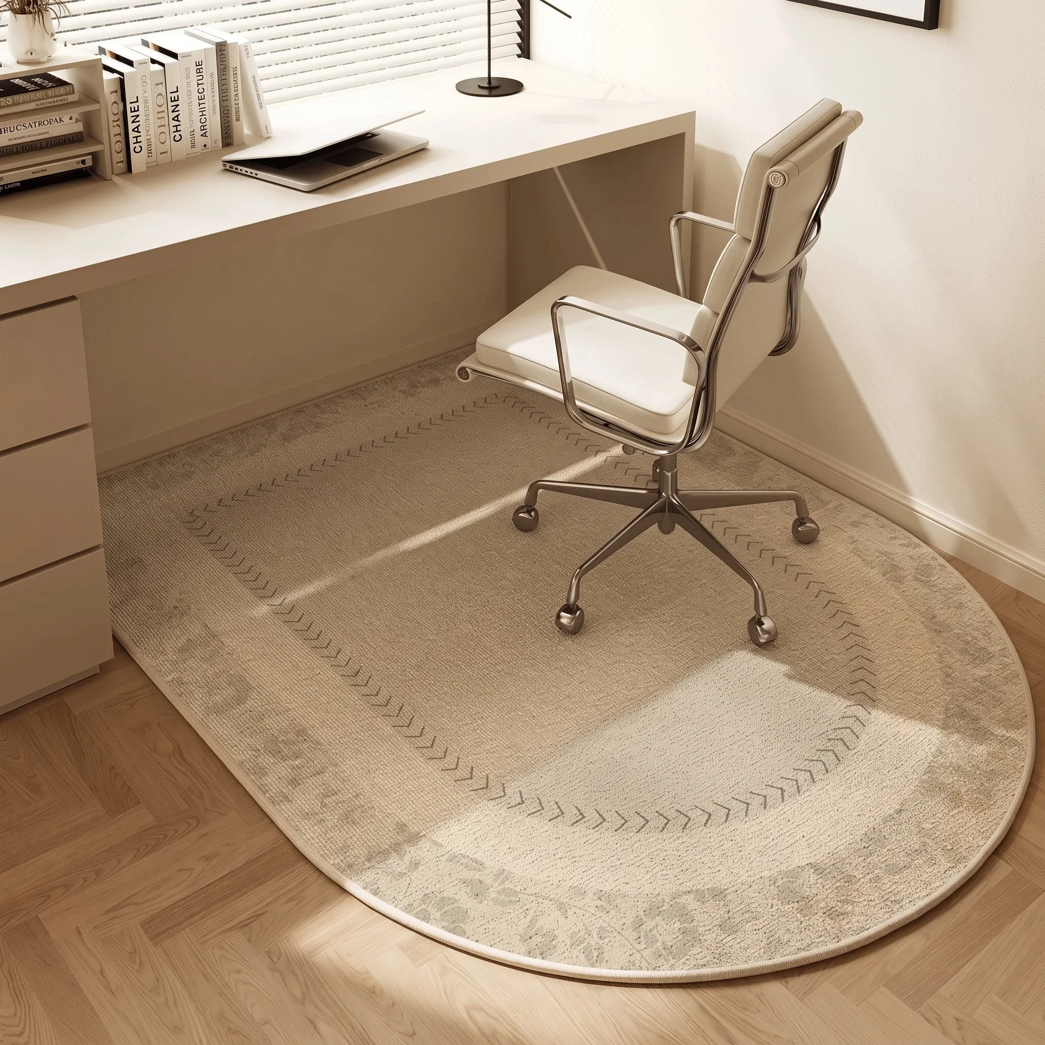 Semi-Circle Minimalist Non-Slip Office Chair Mat