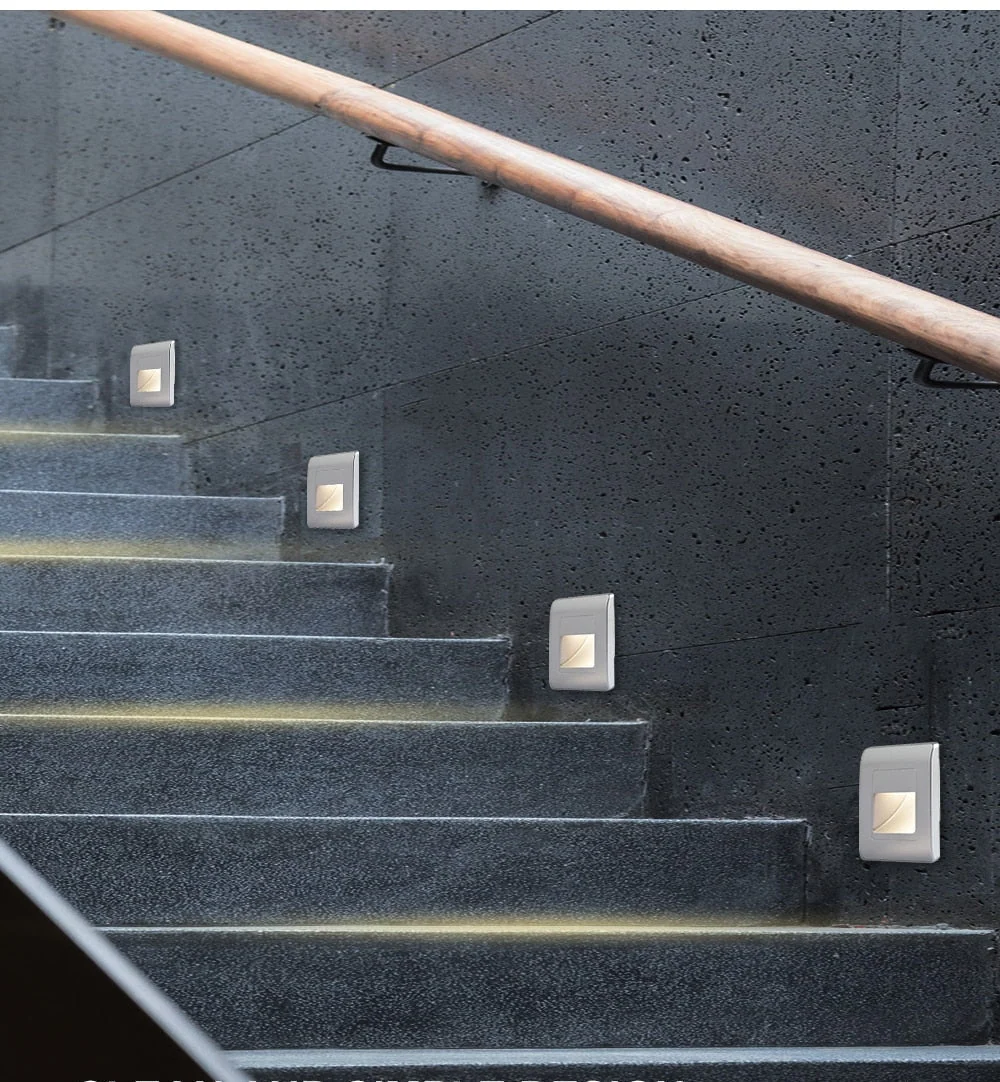 AstraLite Motion-Sensor Recessed Stair Light, Four Finish Options