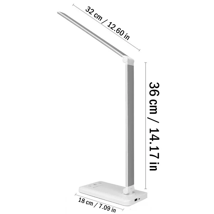 Dimensions of the LED desk lamp