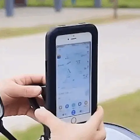 Bike Phone Holder Waterproof | 360° Rotation & Touchscreen Access | Fits Phones up to 16.5 cm, Tool-Free Mount