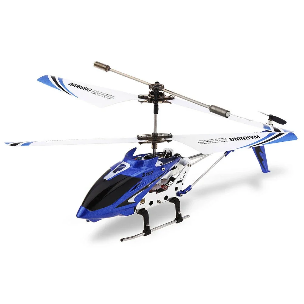 Mini RC helicopter with gyro in blue