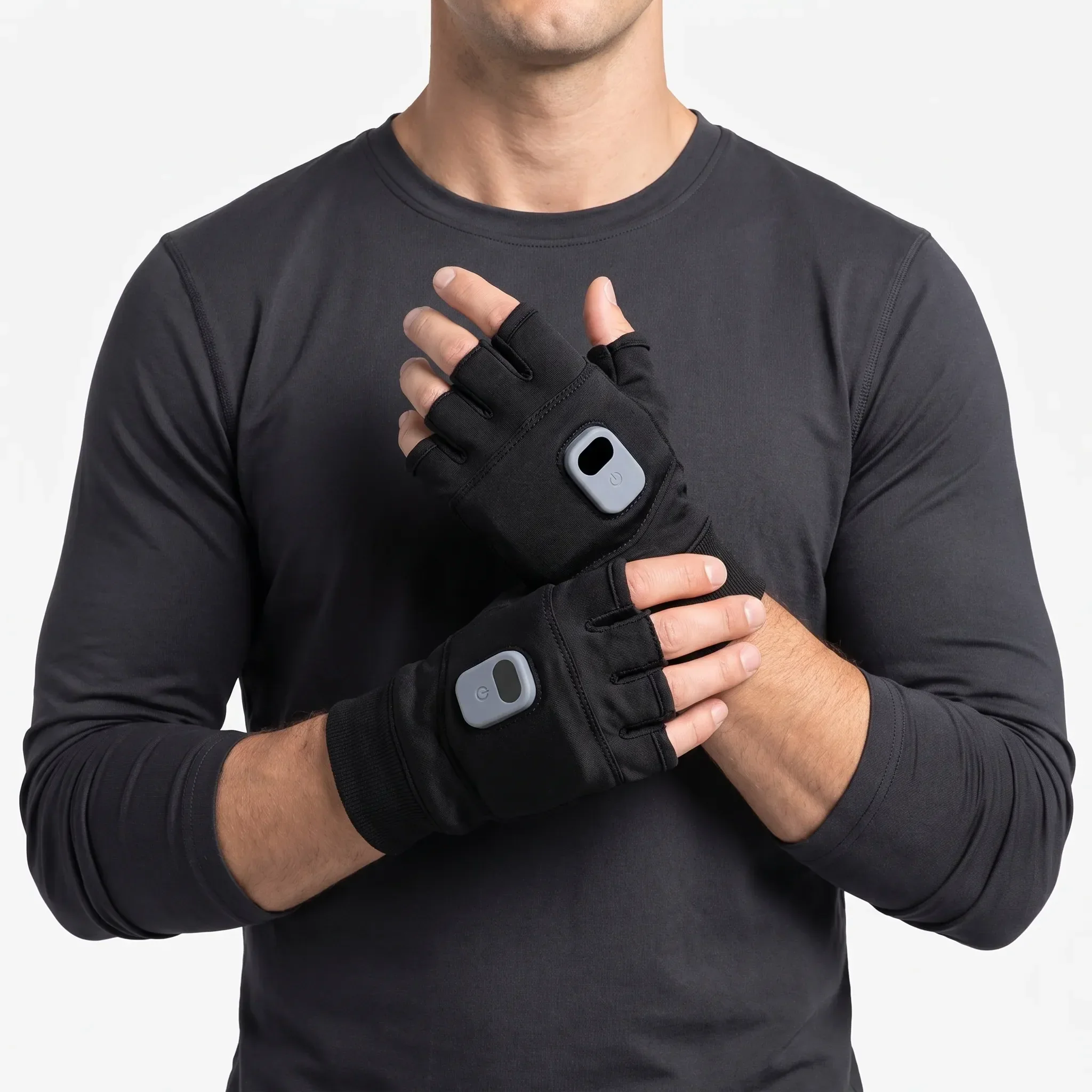 Warm Fingerless Electrically Heated Gloves