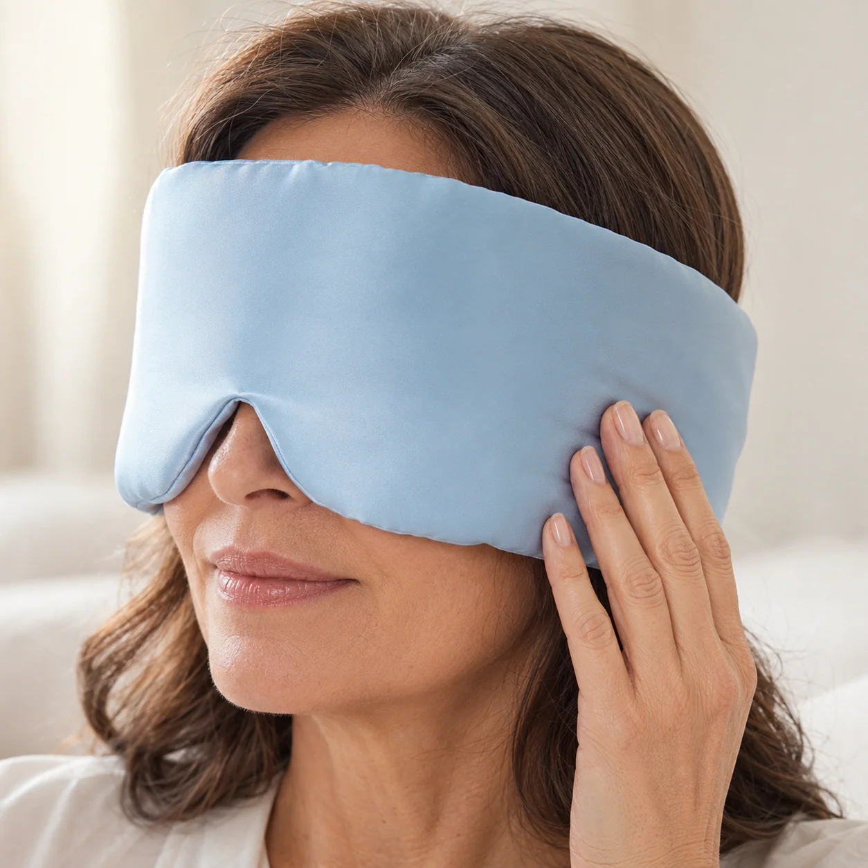 Silk Sleep Mask | 100% Mulberry Silk Eye Mask, Contoured & Adjustable