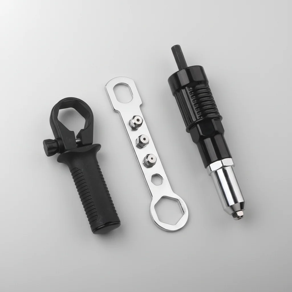 Rivet Gun Drill Adapter Kit Interchangeable Nozzles