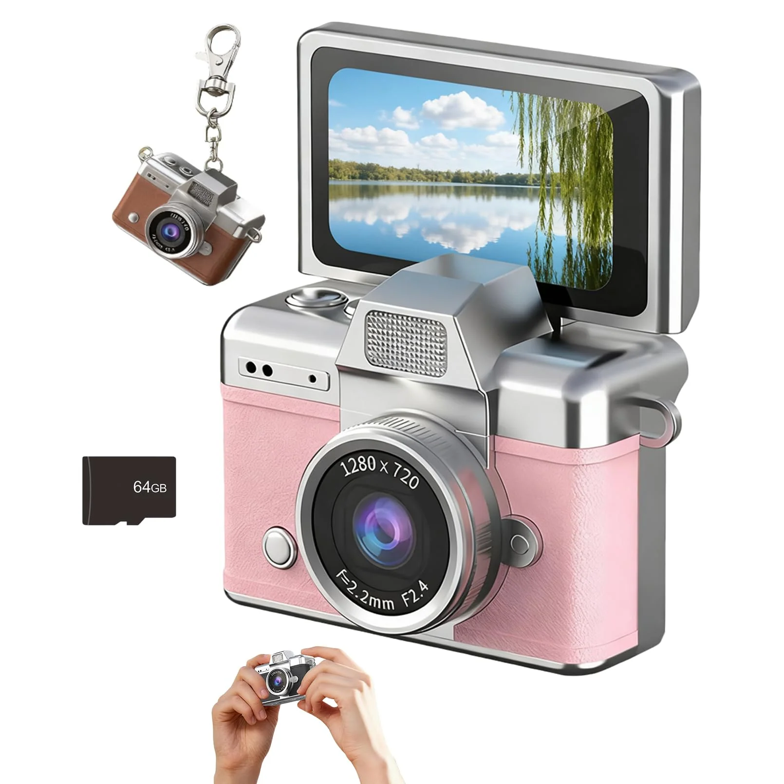 Sakerplus® Mini Flip Screen Retro Camera