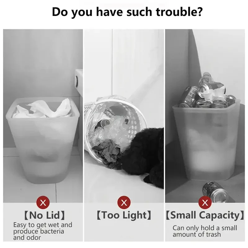 Odour-sealing trash can with sealed flip-top lid