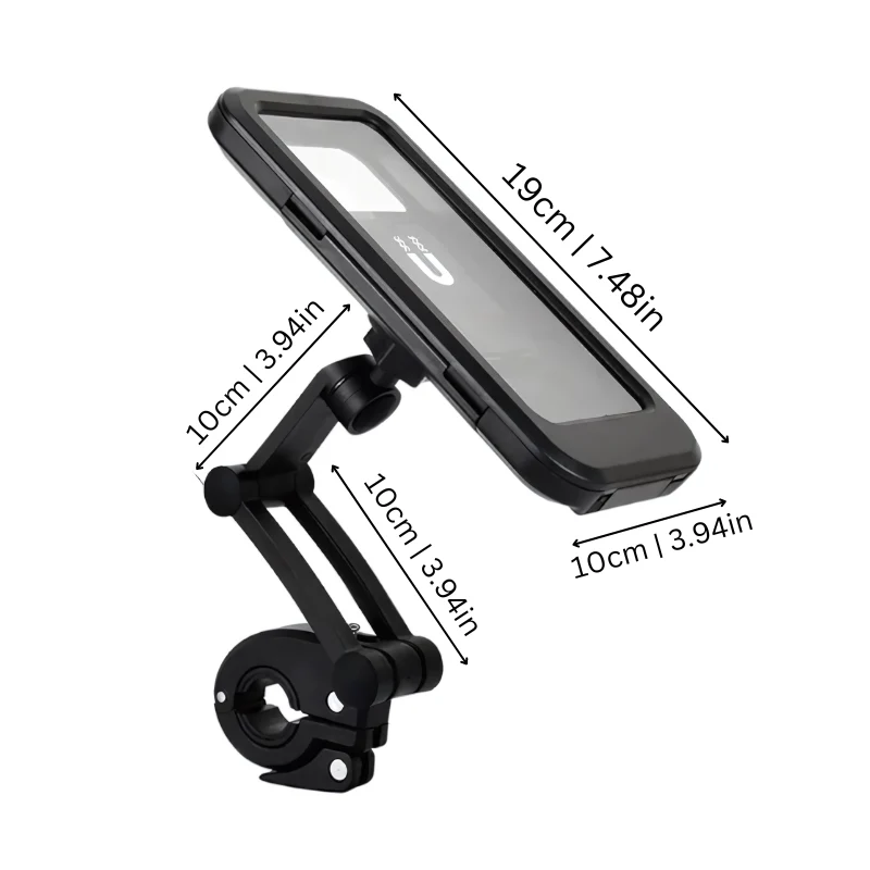 Bike Phone Holder Waterproof | 360° Rotation & Touchscreen Access | Fits Phones up to 16.5 cm, Tool-Free Mount