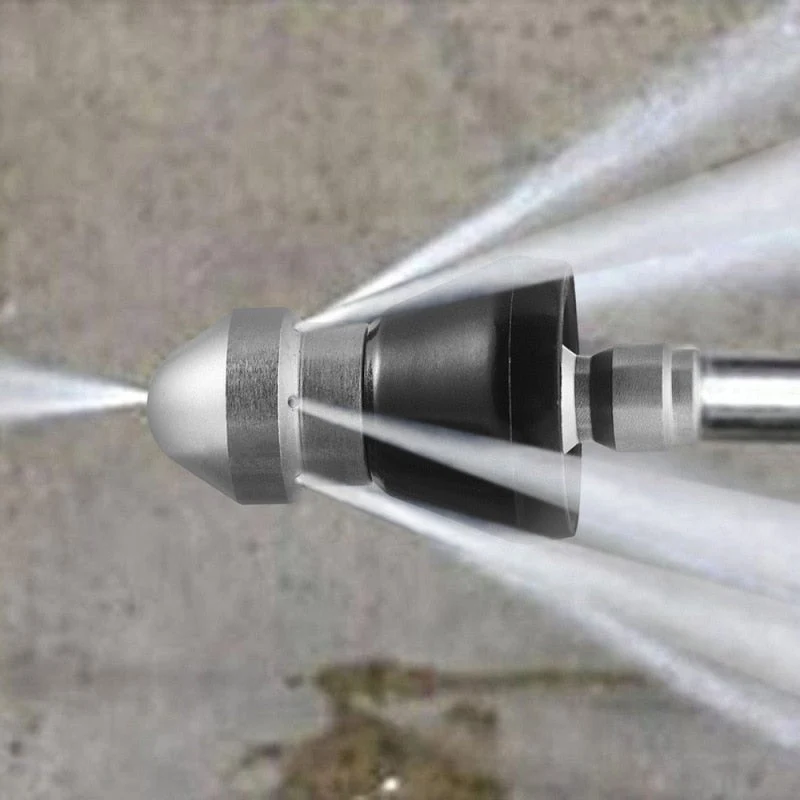 High-Pressure Drain Jetting Nozzle – Stainless Steel Sewer Cleaning Sprayer for Fast Pipe Unblocking