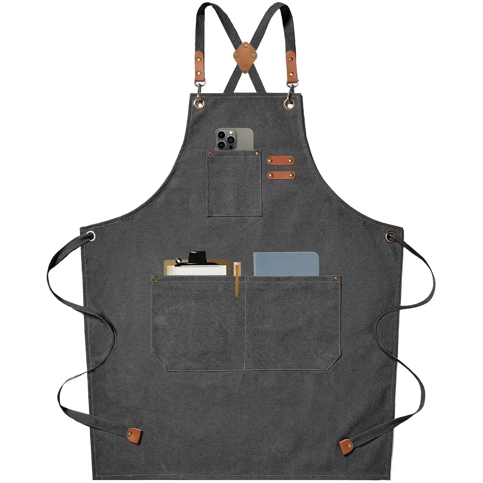 ProWear - Unisex Heavy-Duty Canvas Work Apron with Pockets