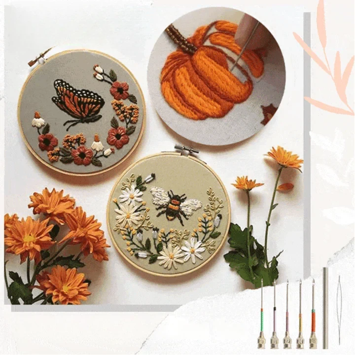 Embroidery Punch Needle Kit Interchangeable Metal Set