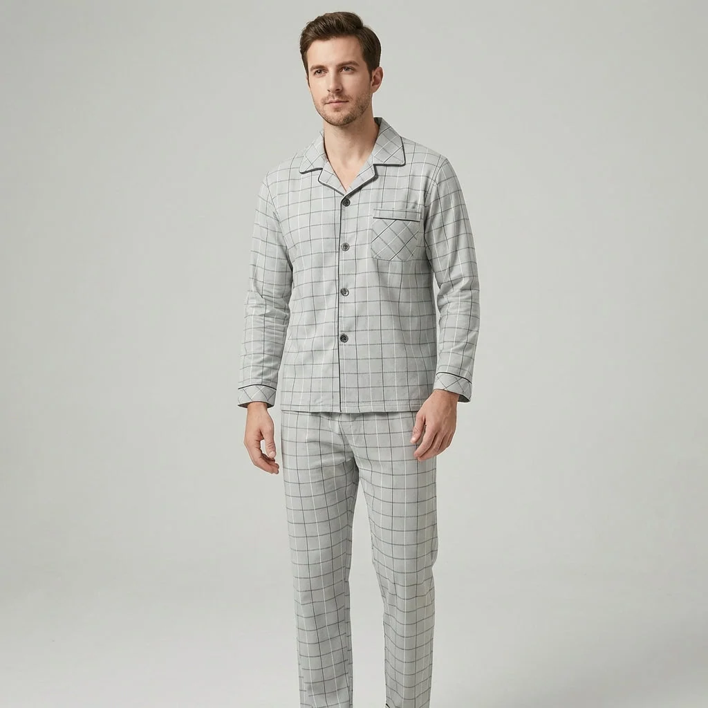 Davy | Classic Plaid Sleepwear Set