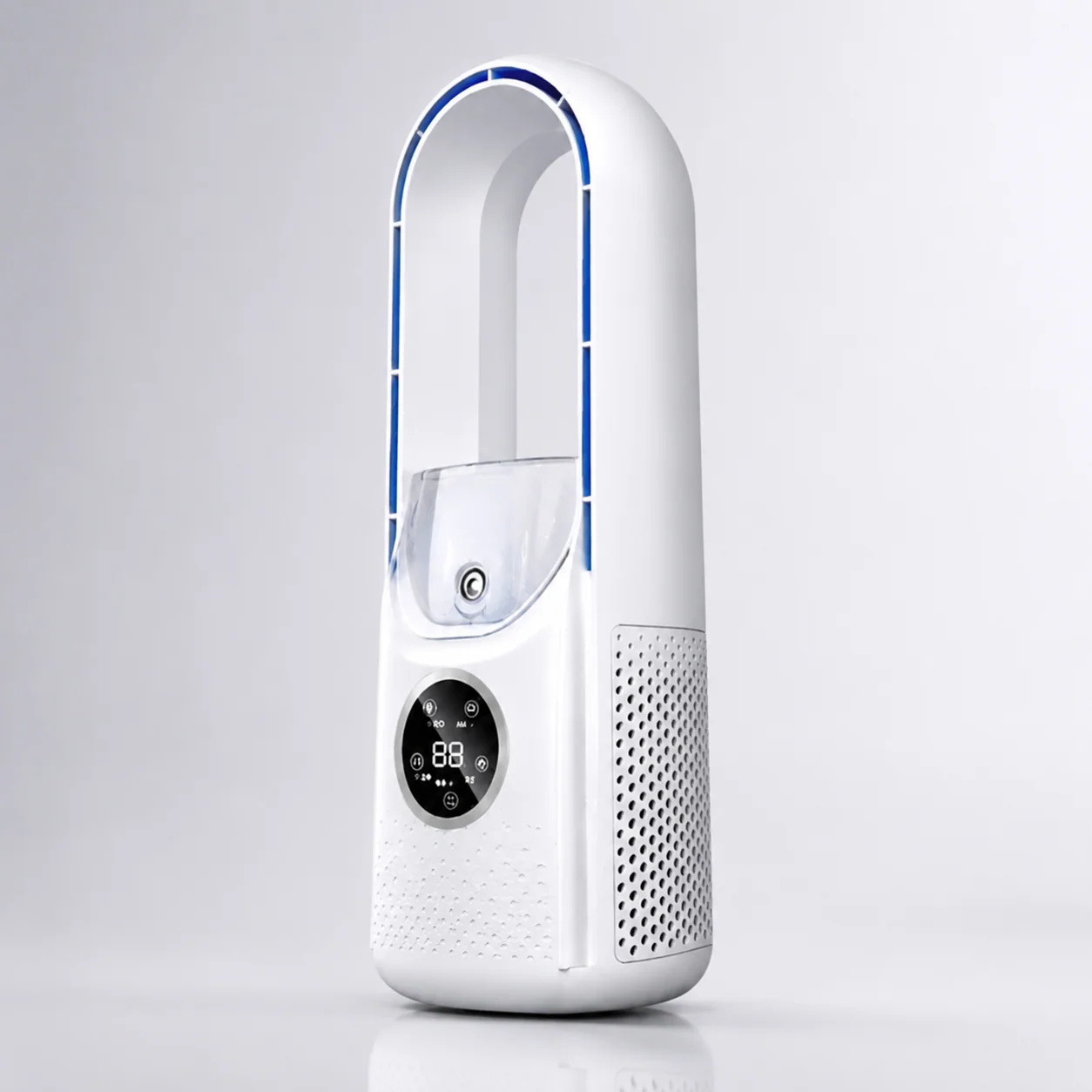 Portable Air Conditioner Bladeless Quiet Cooling Fan in a home setting