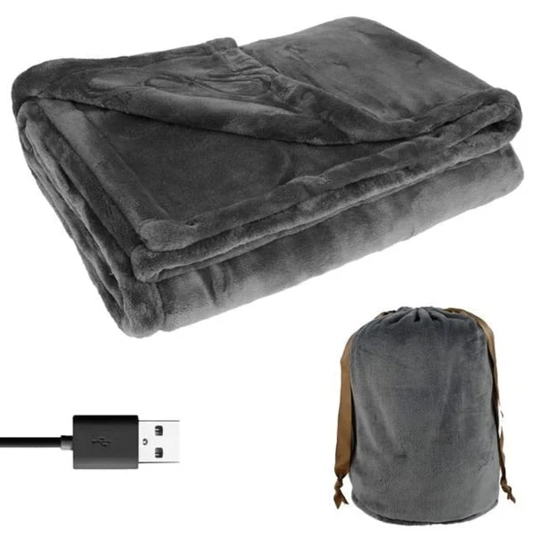 USB Heated Blanket Throw Cordless Portable Design With Soft Fleece Fabric – Detail view
