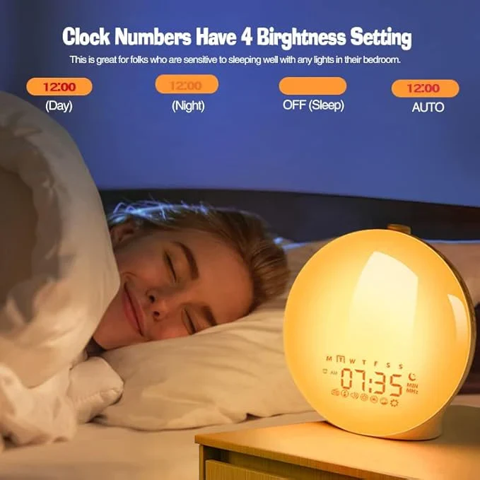 Wake-up light with nature sounds and FM radio