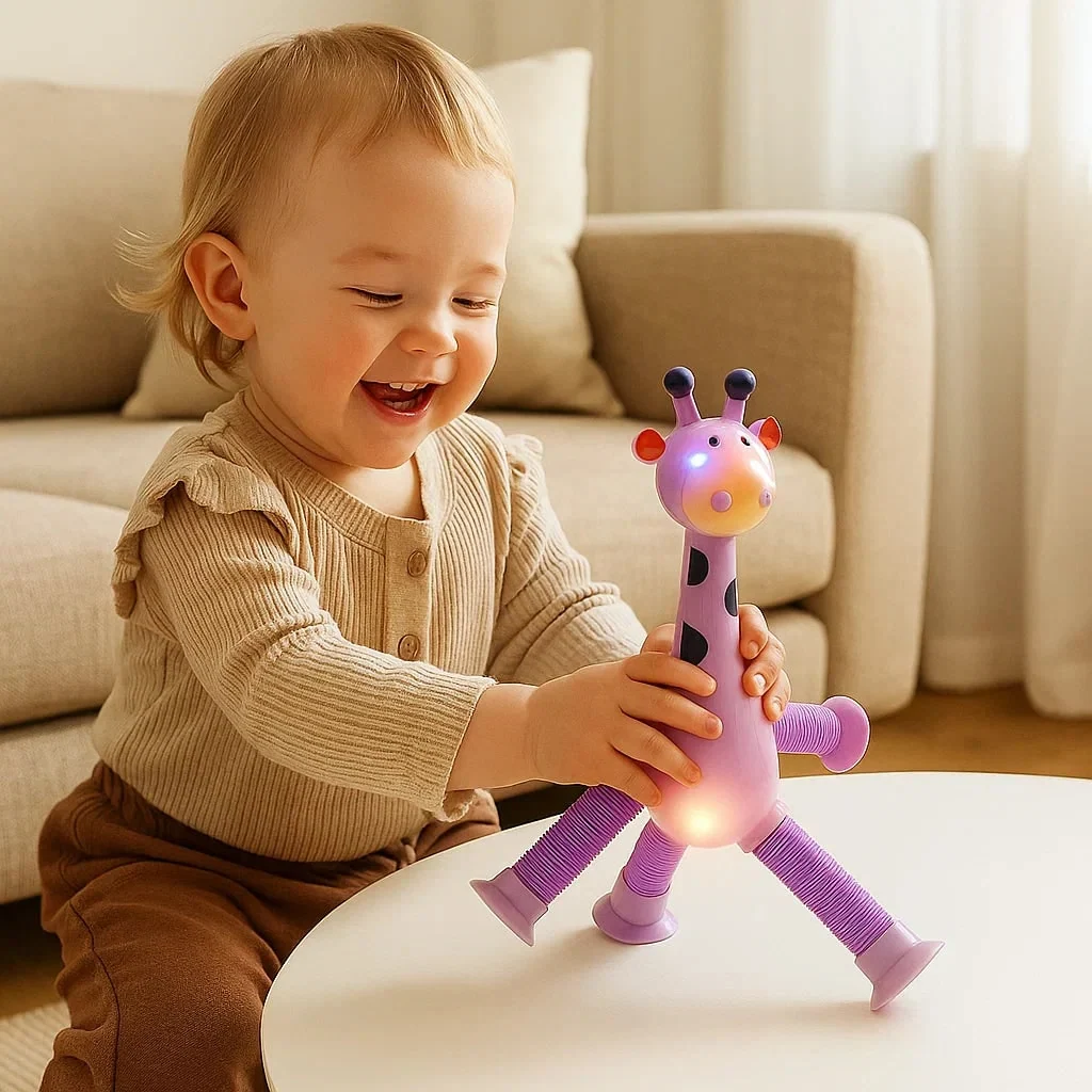 Interactive giraffe sensory toy for toddlers - Image 7