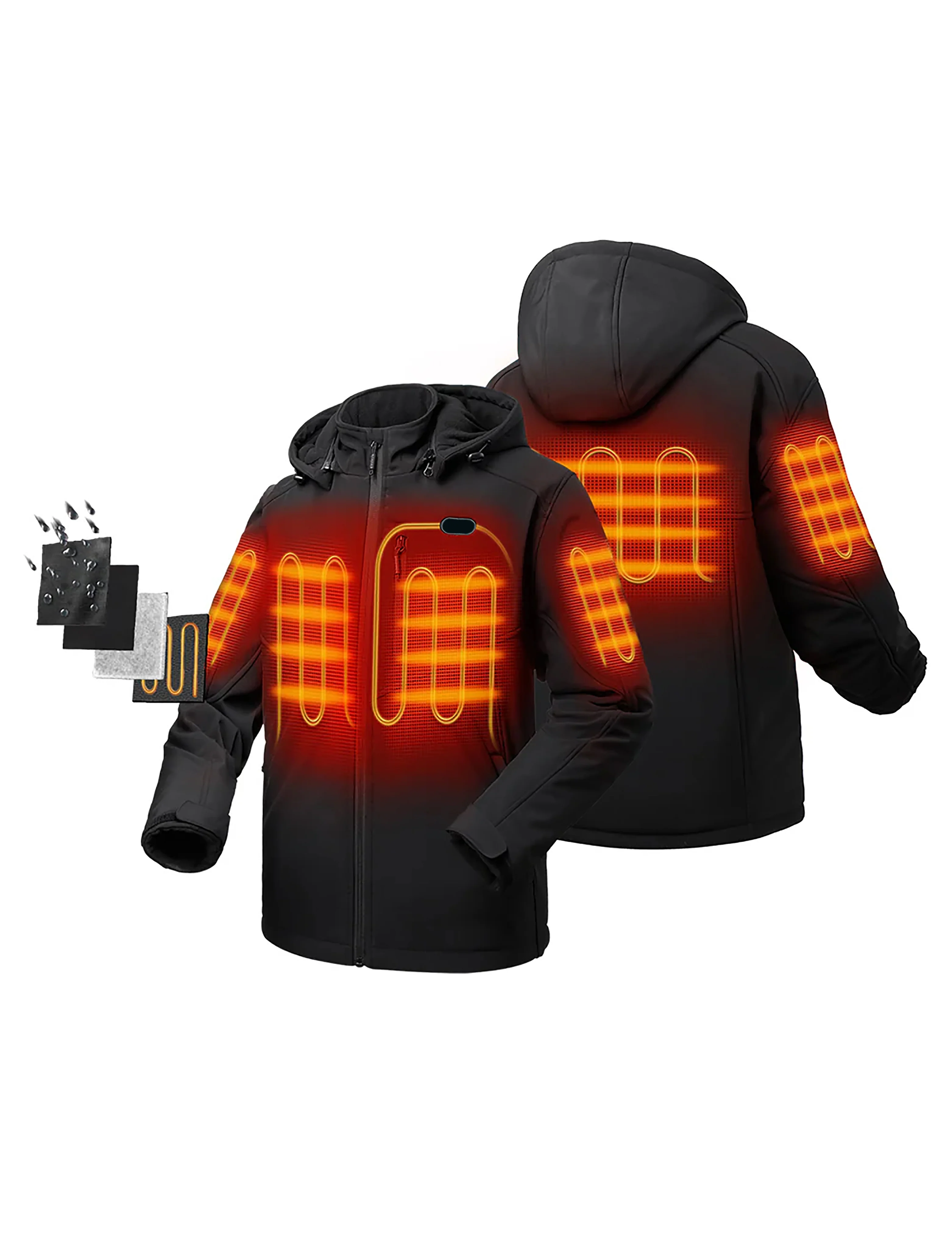 Unisex Electric 11 Areas Heated Dual Control Jacket