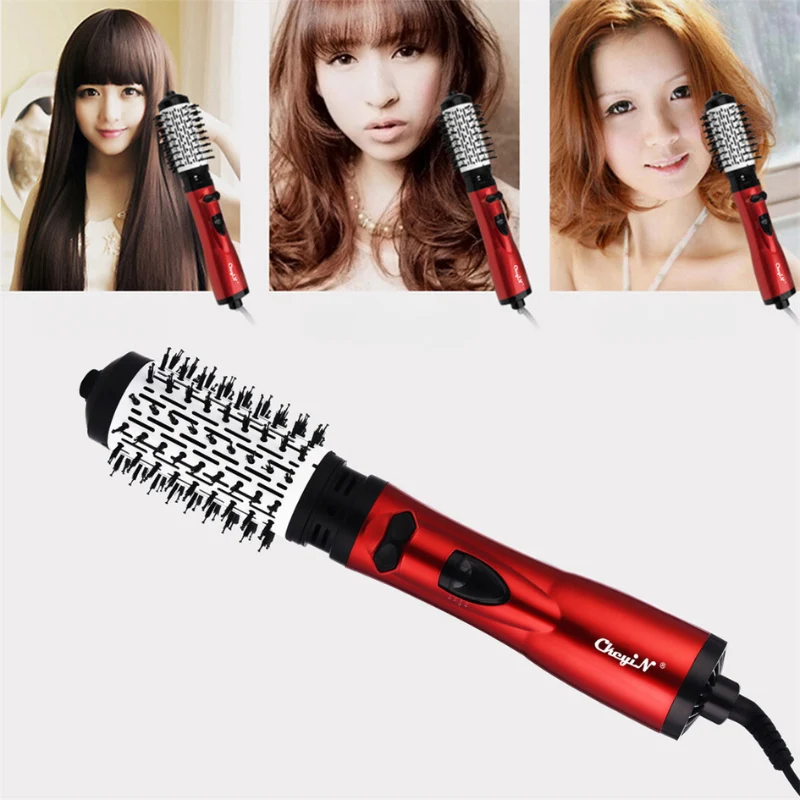 Professional Hot Air Brush | Rotating Blow Dryer With Dual Attachments