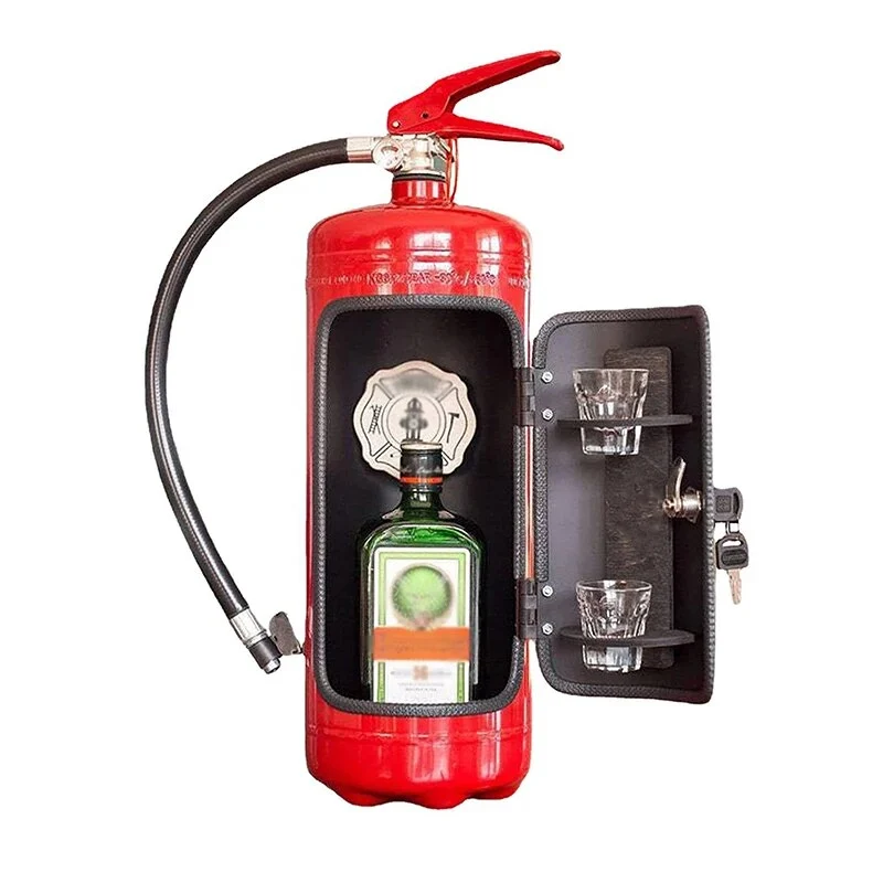 FlareVault Concealed Bottle Holder, Fire Extinguisher Design, Red or Black