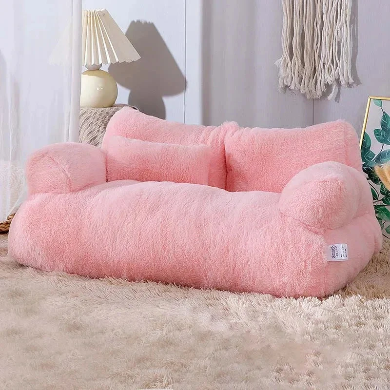 Plush Pet Sofa Bed | Cozy Winter Lounge for Cats