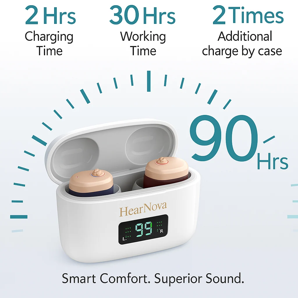 HearNova Invisible Rechargeable Hearing Aids