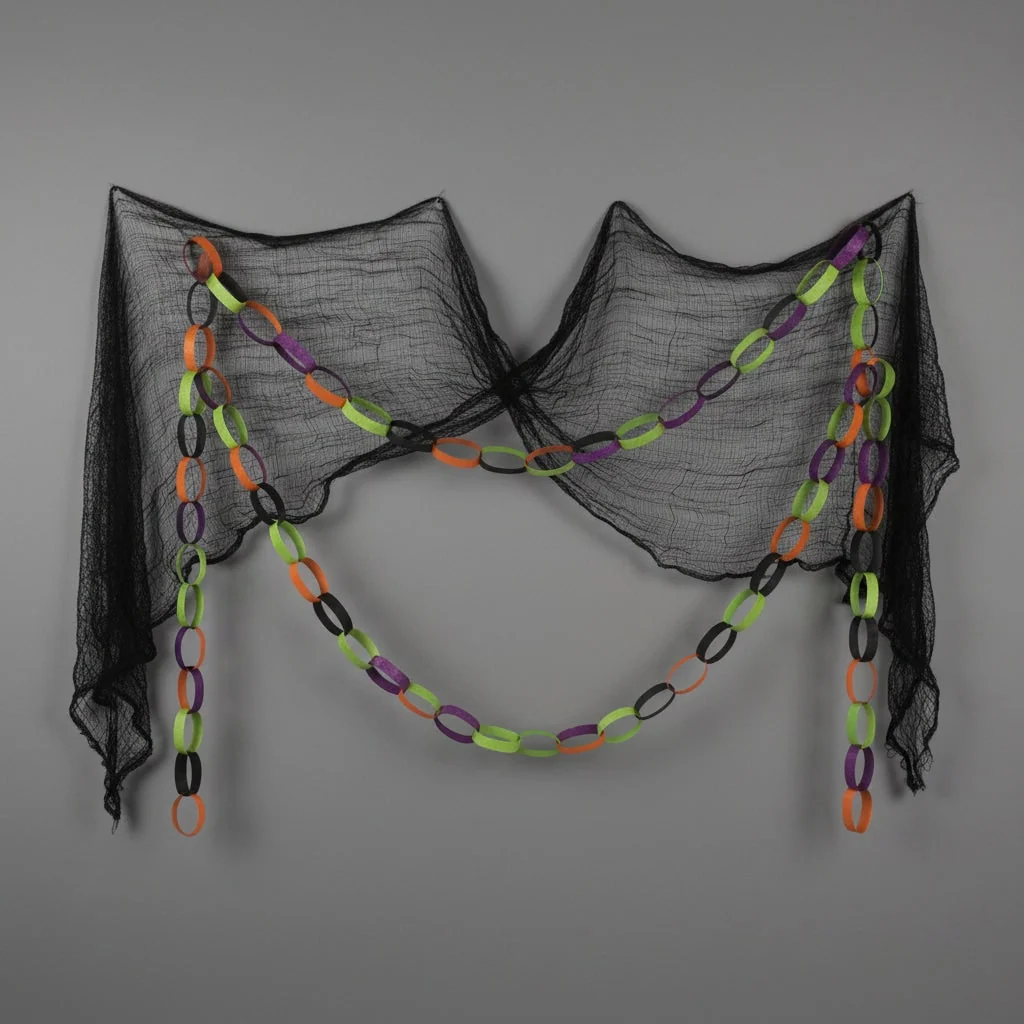 Halloween Spooky Black Gauze Netting Decoration for Haunted House Party Decor Creepy Cloth