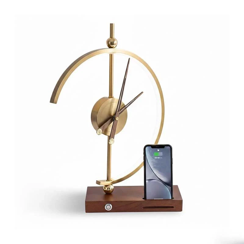 KLOKA – Modern LED Lamp Clock with Wireless Charger - Stylish Bedside Lamp
