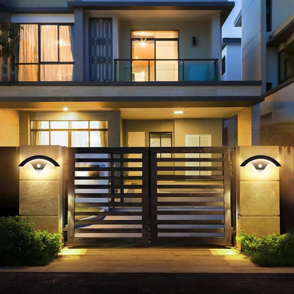 Motion Sensor Wall Light | Curved LED Security Sconce