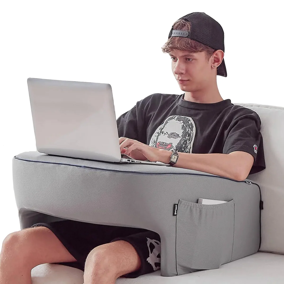 Memory Foam Lap Desk Pillow – Laptop Support for Bed & Couch
