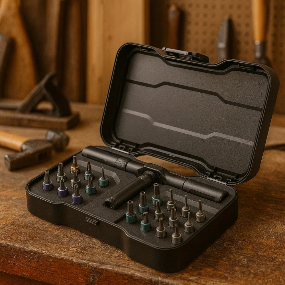 Magnetic Ratchet Precision Screwdriver Set with 24 Bits