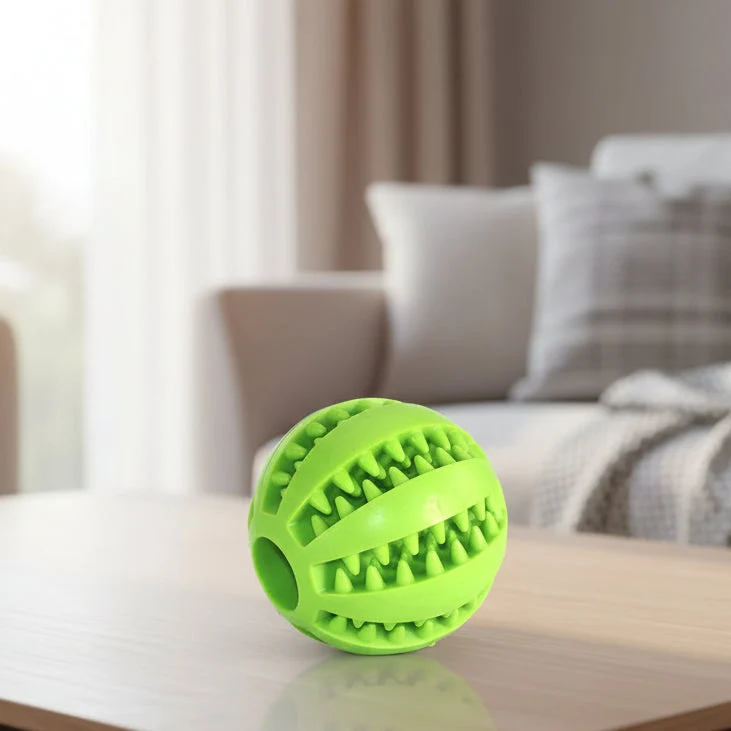Interactive dog toy with dental care effect -
