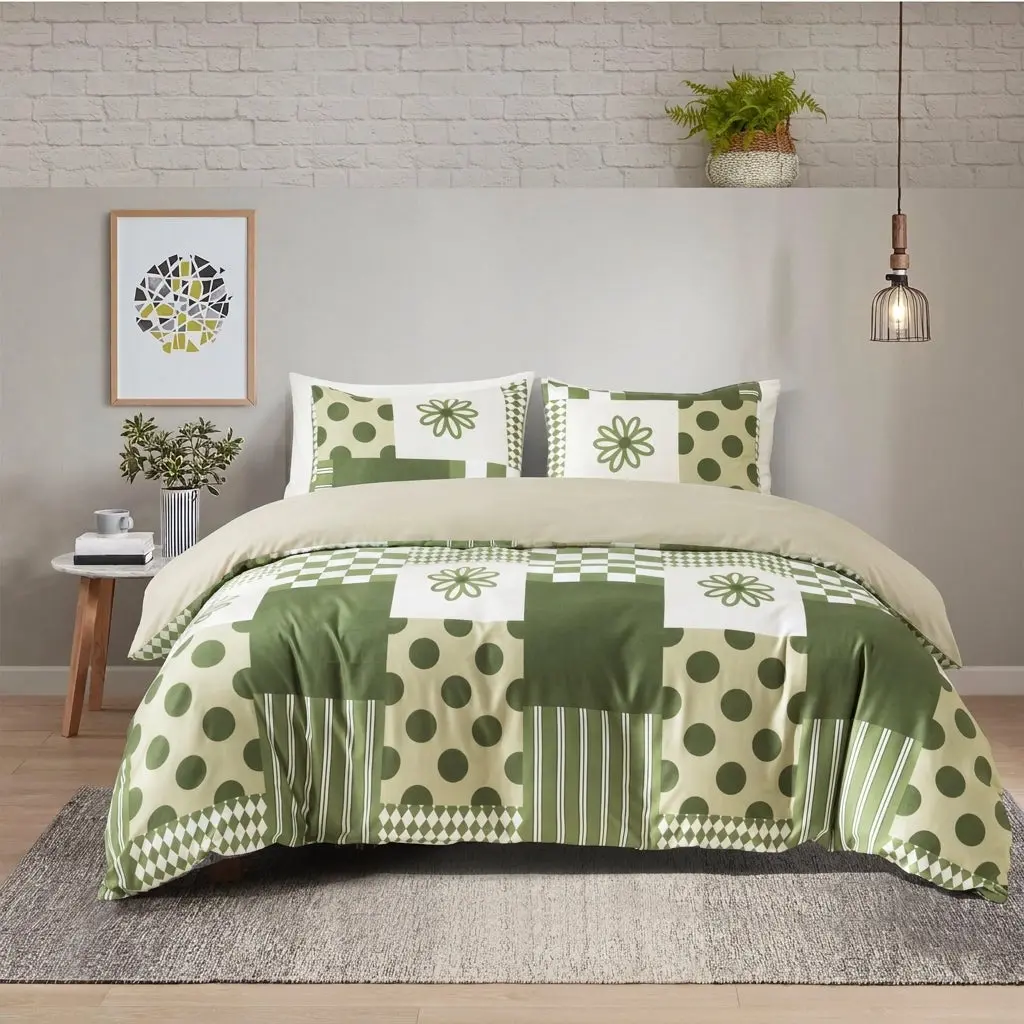 ® Floral Geometric Duvet Set