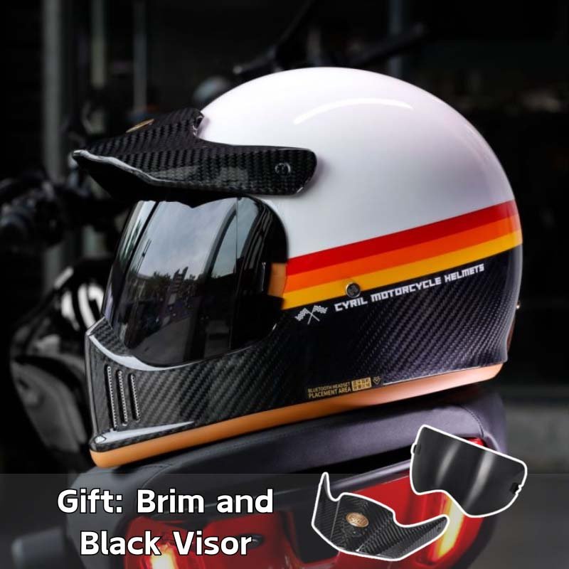Carbon Fiber Full Face Motorcycle Helmet | F383W