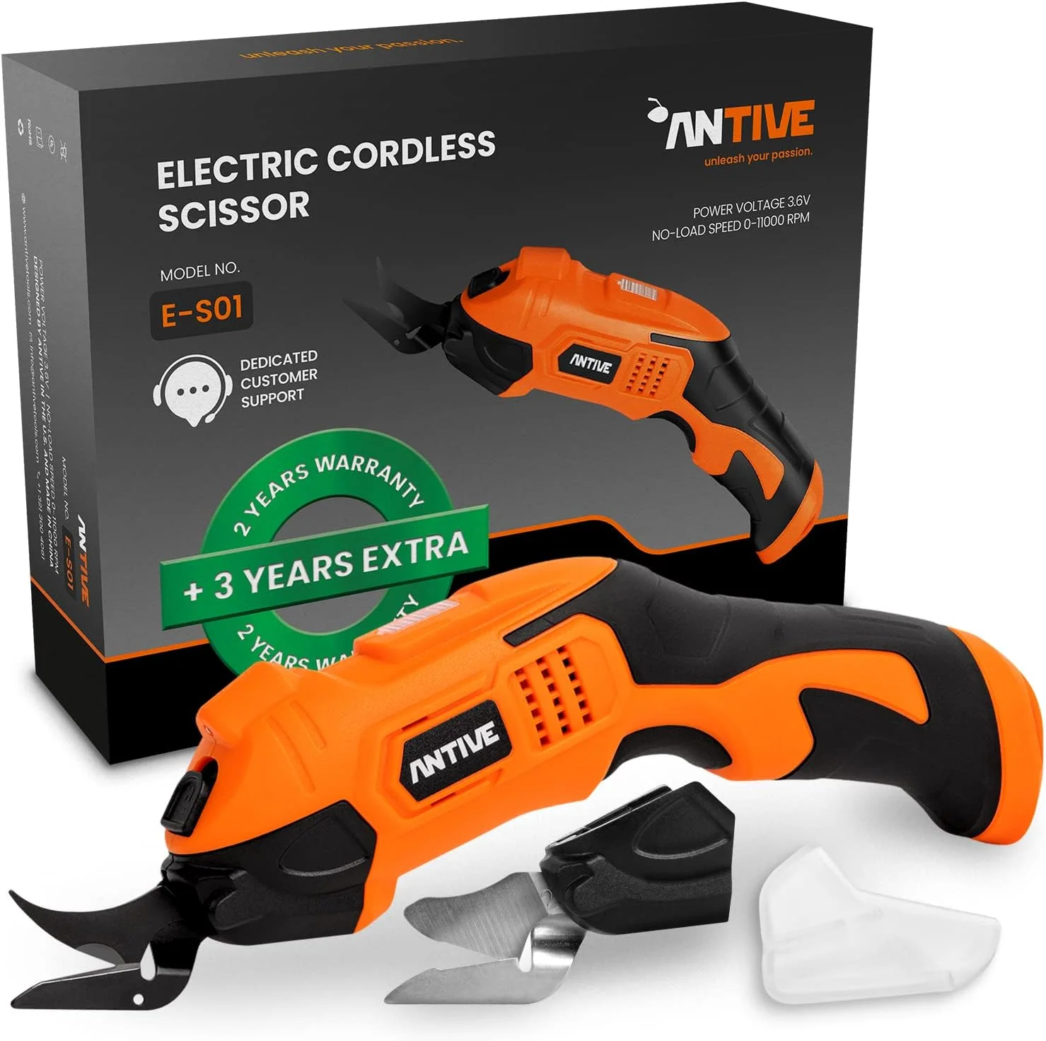 Rechargeable Cordless Electric Scissors with 2 Blades Included