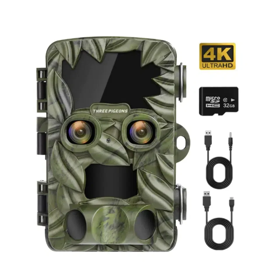 Wildlife Trail Camera Dual Cameras 4K 32MP Extraction Distance up to 25 m