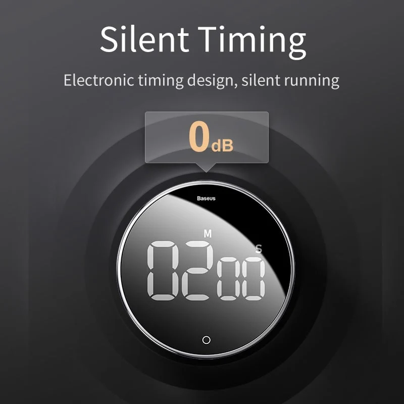 Digital Countdown Timer with 10 30 Minute Clock and Magnetic Back