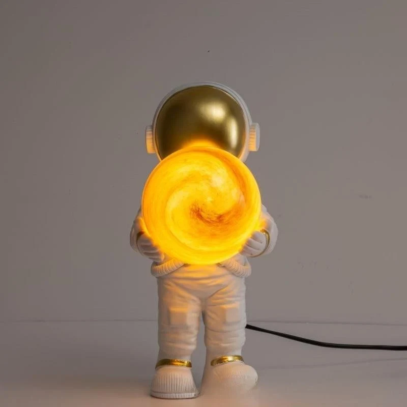 Astronaut Bedside Table Lamp with Glowing Globe and Battery Operated Design