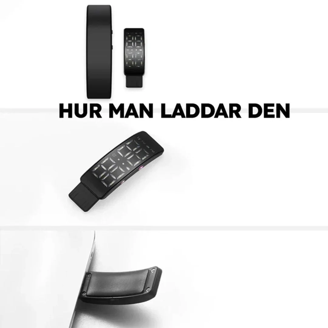 Vibrating wrist alarm clock wristband with integrated USB-A plug