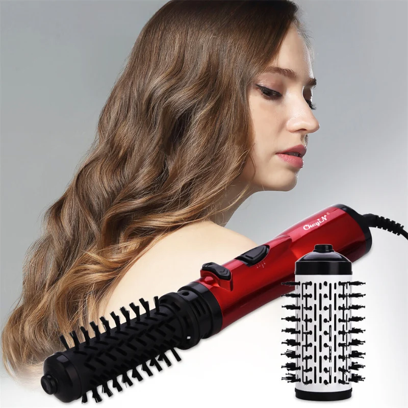 Professional Hot Air Brush | Rotating Blow Dryer With Dual Attachments