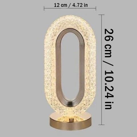 Oval crystal lamp dimensions