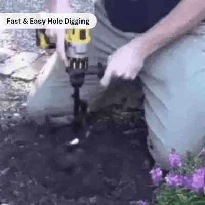 SoilBuster garden auger drill bit drilling into soil