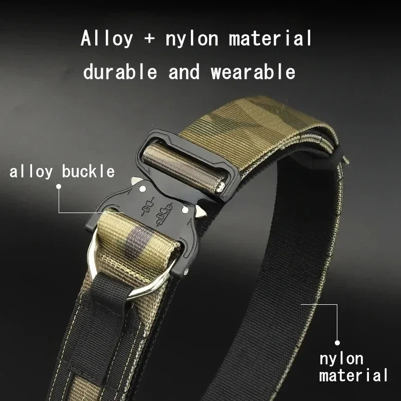 GripMaster Tactical Dog Collar with Handle in use on a strong dog