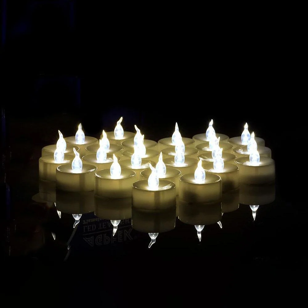 100-Piece: White LED Candles Tea Light