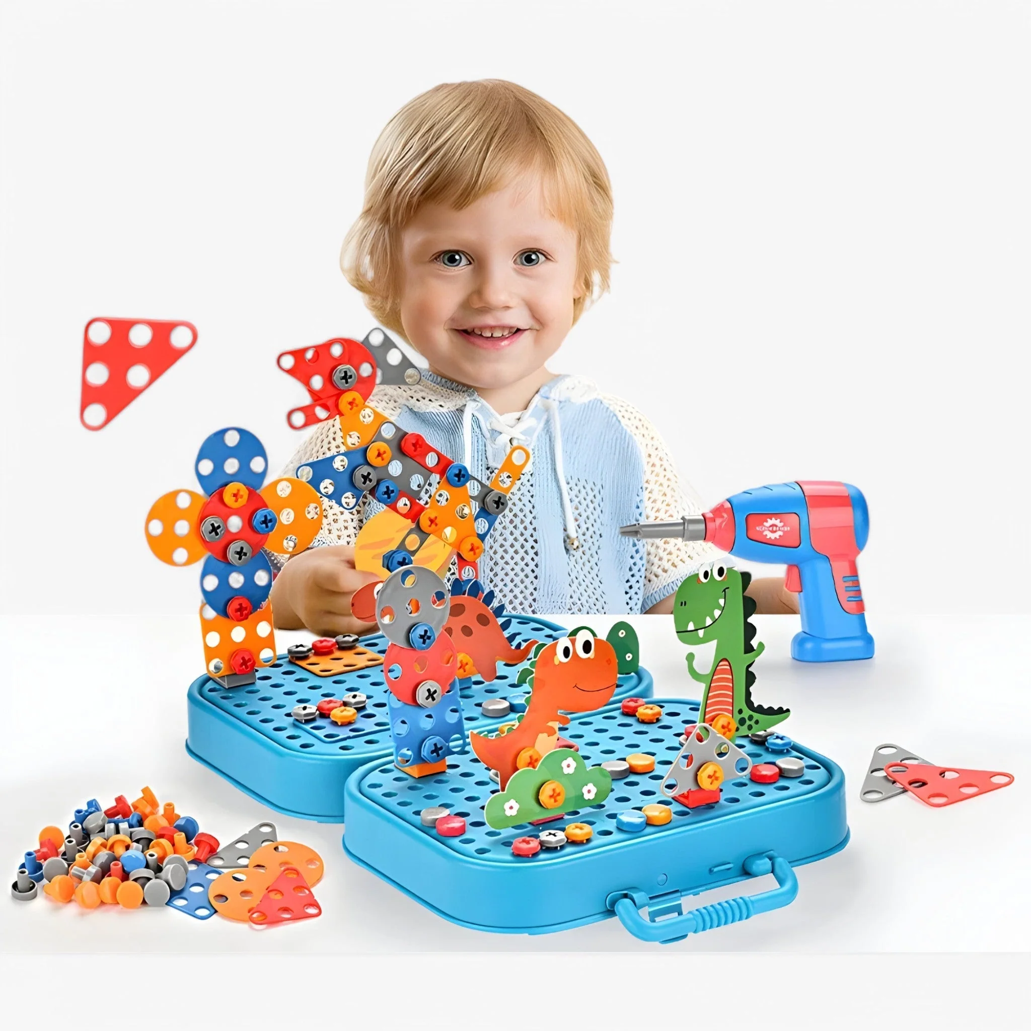Kids Construction Drill Set Educational Building Toy Kit