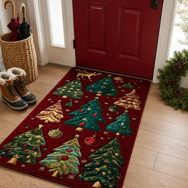 Christmas Tree Rug With Festive Personality