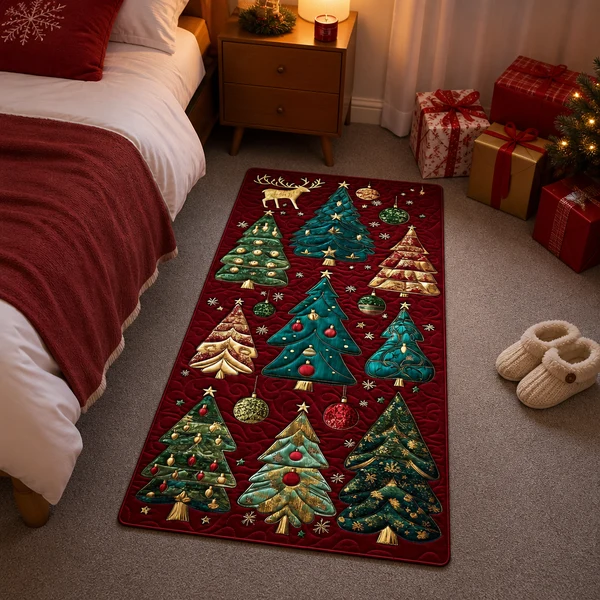 Christmas Tree Rug With Festive Personality